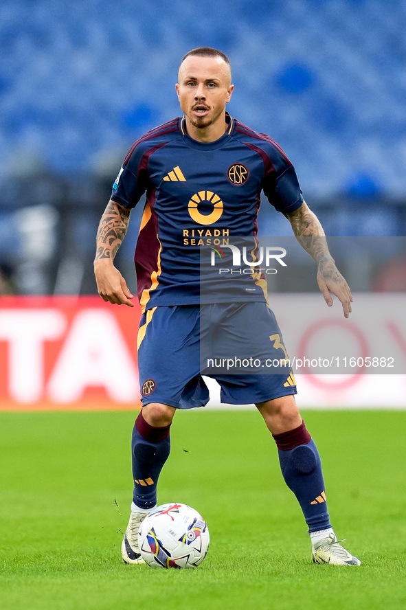 Angelino of AS Roma during the Serie A Enilive match between AS Roma and Udinese Calcio at Stadio Olimpico on September 22, 2024 in Rome, It...