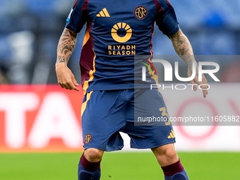 Angelino of AS Roma during the Serie A Enilive match between AS Roma and Udinese Calcio at Stadio Olimpico on September 22, 2024 in Rome, It...