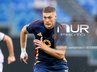 Artem Dovbyk of AS Roma during the Serie A Enilive match between AS Roma and Udinese Calcio at Stadio Olimpico on September 22, 2024 in Rome...