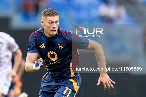 Artem Dovbyk of AS Roma during the Serie A Enilive match between AS Roma and Udinese Calcio at Stadio Olimpico on September 22, 2024 in Rome...