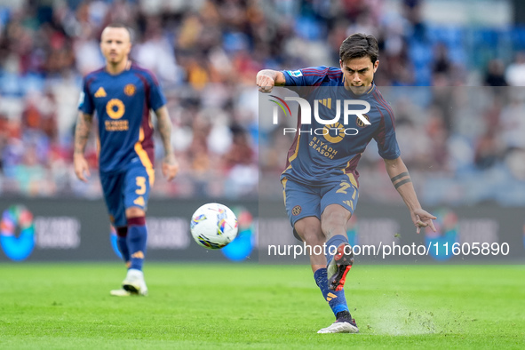 Paulo Dybala of AS Roma during the Serie A Enilive match between AS Roma and Udinese Calcio at Stadio Olimpico on September 22, 2024 in Rome...