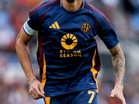 Lorenzo Pellegrini of AS Roma during the Serie A Enilive match between AS Roma and Udinese Calcio at Stadio Olimpico on September 22, 2024 i...