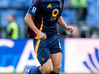 Niccolo' Pisilli of AS Roma during the Serie A Enilive match between AS Roma and Udinese Calcio at Stadio Olimpico on September 22, 2024 in...