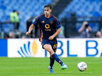 Niccolo' Pisilli of AS Roma during the Serie A Enilive match between AS Roma and Udinese Calcio at Stadio Olimpico on September 22, 2024 in...