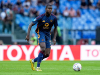 Evan Ndicka of AS Roma during the Serie A Enilive match between AS Roma and Udinese Calcio at Stadio Olimpico on September 22, 2024 in Rome,...