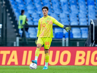 Mile Svilar of AS Roma during the Serie A Enilive match between AS Roma and Udinese Calcio at Stadio Olimpico on September 22, 2024 in Rome,...