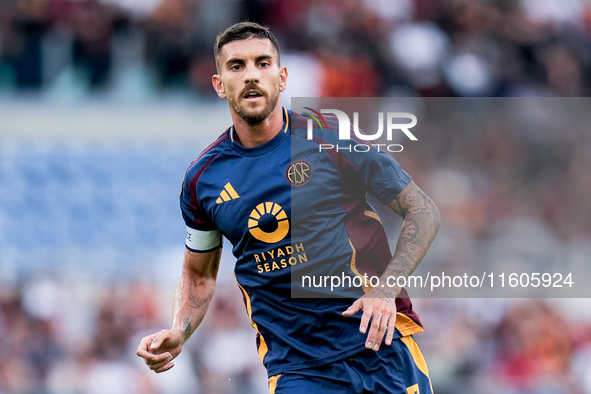 Lorenzo Pellegrini of AS Roma during the Serie A Enilive match between AS Roma and Udinese Calcio at Stadio Olimpico on September 22, 2024 i...