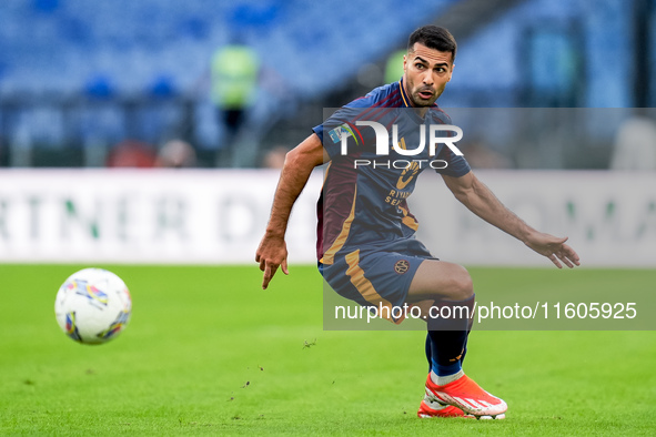 Zeki Celik of AS Roma during the Serie A Enilive match between AS Roma and Udinese Calcio at Stadio Olimpico on September 22, 2024 in Rome,...