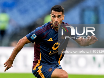 Zeki Celik of AS Roma during the Serie A Enilive match between AS Roma and Udinese Calcio at Stadio Olimpico on September 22, 2024 in Rome,...