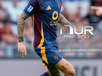 Gianluca Mancini of AS Roma during the Serie A Enilive match between AS Roma and Udinese Calcio at Stadio Olimpico on September 22, 2024 in...