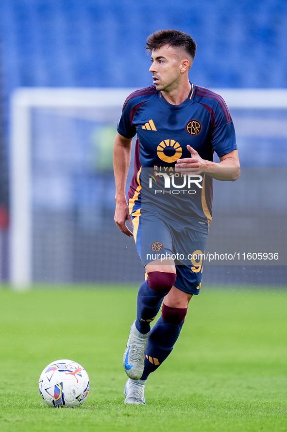 Stephan El Shaarawy of AS Roma during the Serie A Enilive match between AS Roma and Udinese Calcio at Stadio Olimpico on September 22, 2024...