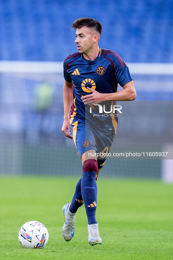 Stephan El Shaarawy of AS Roma during the Serie A Enilive match between AS Roma and Udinese Calcio at Stadio Olimpico on September 22, 2024...