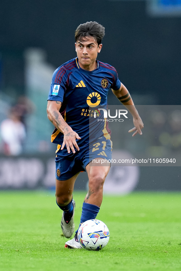 Paulo Dybala of AS Roma during the Serie A Enilive match between AS Roma and Udinese Calcio at Stadio Olimpico on September 22, 2024 in Rome...