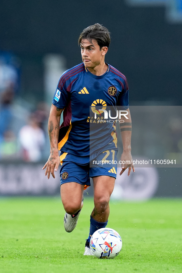 Paulo Dybala of AS Roma during the Serie A Enilive match between AS Roma and Udinese Calcio at Stadio Olimpico on September 22, 2024 in Rome...