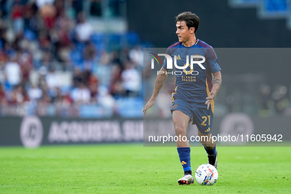 Paulo Dybala of AS Roma during the Serie A Enilive match between AS Roma and Udinese Calcio at Stadio Olimpico on September 22, 2024 in Rome...