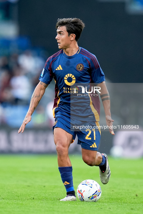 Paulo Dybala of AS Roma during the Serie A Enilive match between AS Roma and Udinese Calcio at Stadio Olimpico on September 22, 2024 in Rome...