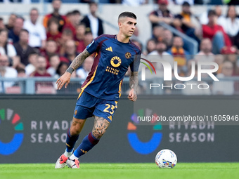 Gianluca Mancini of AS Roma during the Serie A Enilive match between AS Roma and Udinese Calcio at Stadio Olimpico on September 22, 2024 in...