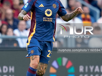 Gianluca Mancini of AS Roma during the Serie A Enilive match between AS Roma and Udinese Calcio at Stadio Olimpico on September 22, 2024 in...