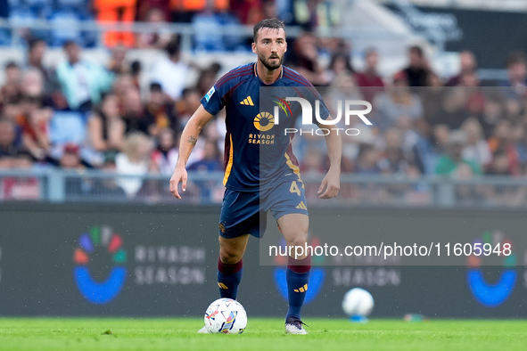 Bryan Cristante of AS Roma during the Serie A Enilive match between AS Roma and Udinese Calcio at Stadio Olimpico on September 22, 2024 in R...