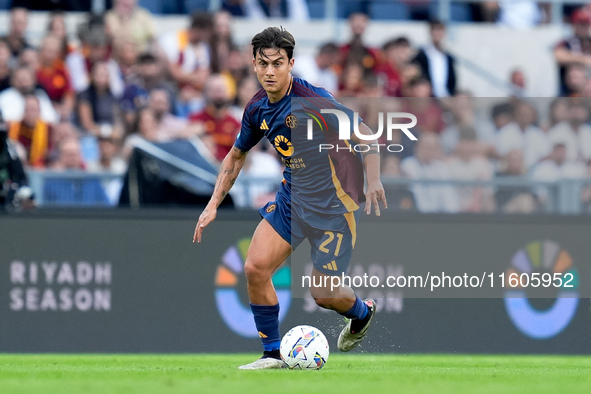 Paulo Dybala of AS Roma during the Serie A Enilive match between AS Roma and Udinese Calcio at Stadio Olimpico on September 22, 2024 in Rome...