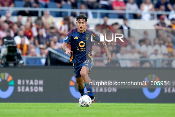 Paulo Dybala of AS Roma during the Serie A Enilive match between AS Roma and Udinese Calcio at Stadio Olimpico on September 22, 2024 in Rome...