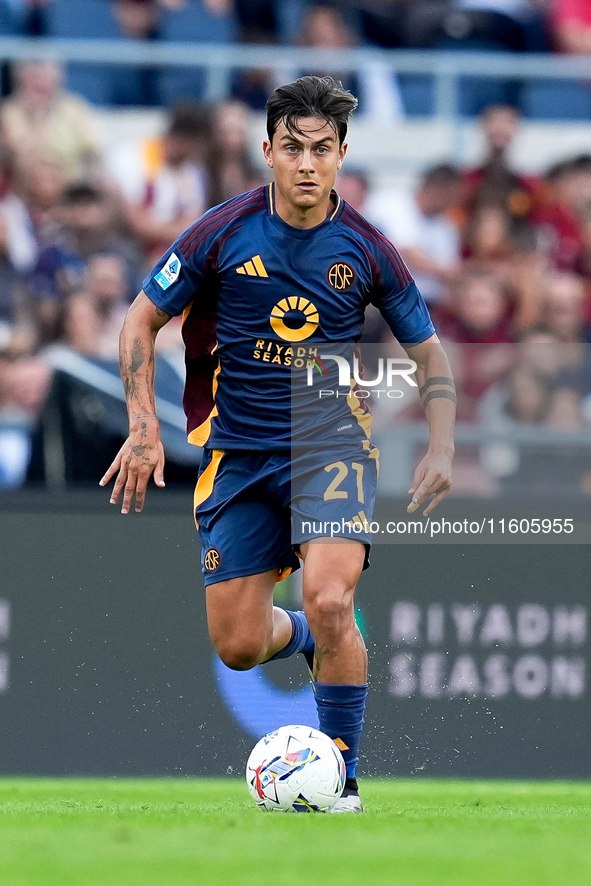 Paulo Dybala of AS Roma during the Serie A Enilive match between AS Roma and Udinese Calcio at Stadio Olimpico on September 22, 2024 in Rome...