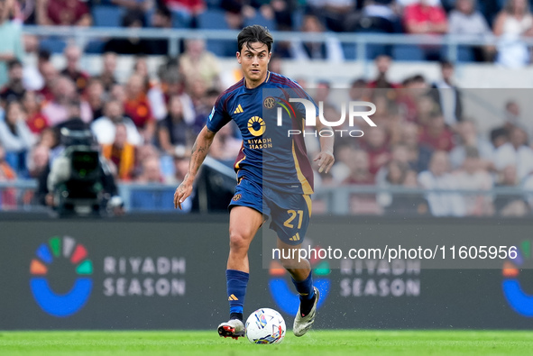 Paulo Dybala of AS Roma during the Serie A Enilive match between AS Roma and Udinese Calcio at Stadio Olimpico on September 22, 2024 in Rome...