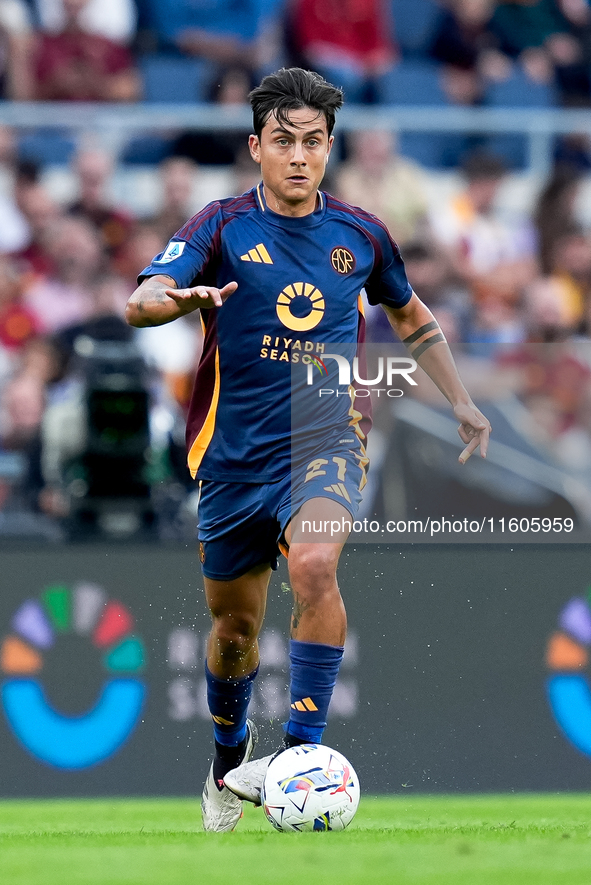 Paulo Dybala of AS Roma during the Serie A Enilive match between AS Roma and Udinese Calcio at Stadio Olimpico on September 22, 2024 in Rome...