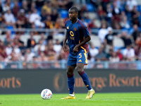 Evan Ndicka of AS Roma during the Serie A Enilive match between AS Roma and Udinese Calcio at Stadio Olimpico on September 22, 2024 in Rome,...