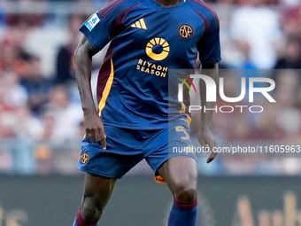 Evan Ndicka of AS Roma during the Serie A Enilive match between AS Roma and Udinese Calcio at Stadio Olimpico on September 22, 2024 in Rome,...