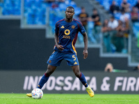 Evan Ndicka of AS Roma during the Serie A Enilive match between AS Roma and Udinese Calcio at Stadio Olimpico on September 22, 2024 in Rome,...