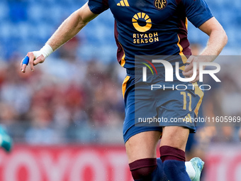 Artem Dovbyk of AS Roma during the Serie A Enilive match between AS Roma and Udinese Calcio at Stadio Olimpico on September 22, 2024 in Rome...