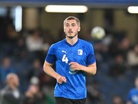 Dean Campbell (4 Barrow) warms up during the Carabao Cup Third Round match between Chelsea and Barrow at Stamford Bridge in London on Septem...