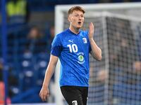 Gerard Garner (10 Barrow) warms up during the Carabao Cup Third Round match between Chelsea and Barrow at Stamford Bridge in London, England...