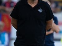 Giovanni Stroppa coaches US Cremonese during the Italy Cup Frecciarossa match between Cagliari Calcio and US Cremonese in Italy, on Septembe...