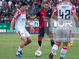 Paulo Azzi (#37 Cagliari Calcio) during the Italy Cup Frecciarossa match between Cagliari Calcio and US Cremonese in Italy on September 24,...