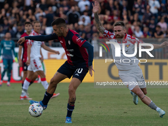 Gianluca Gaetano (#70 Cagliari Calcio) during the Italy Cup Frecciarossa match between Cagliari Calcio and US Cremonese in Italy on Septembe...