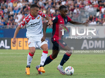 Antoine Makoumbou (#29 Cagliari Calcio) during the Italy Cup Frecciarossa match between Cagliari Calcio and US Cremonese in Italy, on Septem...