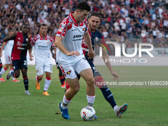 Paulo Azzi (#37 Cagliari Calcio) during the Italy Cup Frecciarossa match between Cagliari Calcio and US Cremonese in Italy on September 24,...