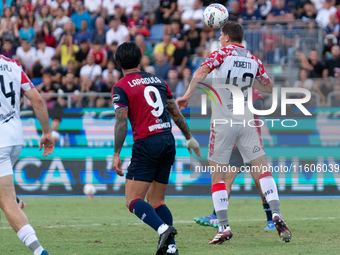 Moretti (US Cremonese) during the Italy Cup Frecciarossa match between Cagliari Calcio and US Cremonese in Italy, on September 24, 2024 (