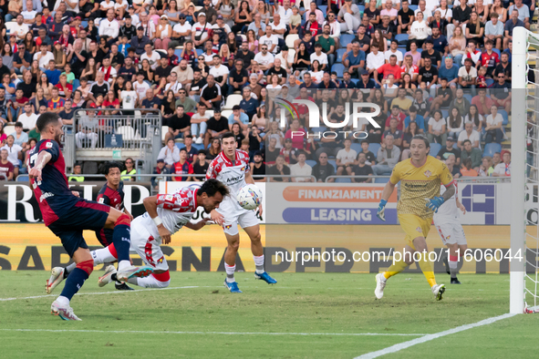 Moretti (US Cremonese) during the Italy Cup Frecciarossa match between Cagliari Calcio and US Cremonese in Italy, on September 24, 2024 