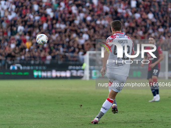 Moretti (US Cremonese) during the Italy Cup Frecciarossa match between Cagliari Calcio and US Cremonese in Italy, on September 24, 2024 (