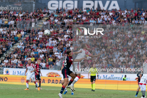 Adam Obert (#33 Cagliari Calcio) during the Italy Cup Frecciarossa match between Cagliari Calcio and US Cremonese in Italy on September 24,...