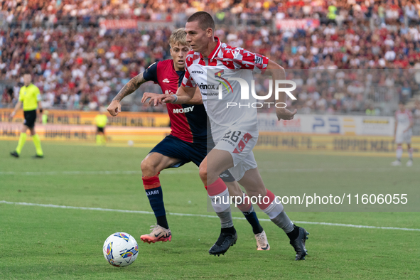 Antonov (US Cremonese) during the Italy Cup Frecciarossa match between Cagliari Calcio and US Cremonese in Italy, on September 24, 2024 