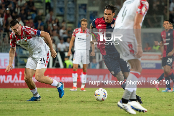 Nicolas Viola (#10 Cagliari Calcio) during the Italy Cup Frecciarossa match between Cagliari Calcio and US Cremonese in Italy, on September...