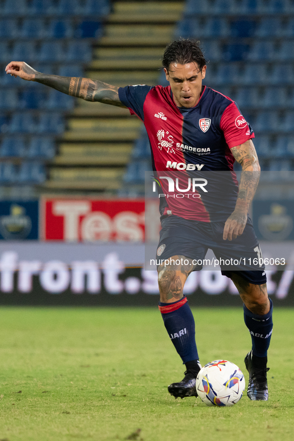 Nicolas Viola (#10 Cagliari Calcio) during the Italy Cup Frecciarossa match between Cagliari Calcio and US Cremonese in Italy, on September...