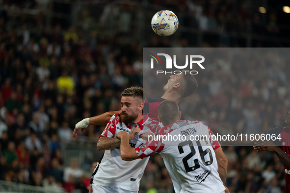 Roberto Piccoli (#91 Cagliari Calcio) during the Italy Cup Frecciarossa match between Cagliari Calcio and US Cremonese in Italy, on Septembe...