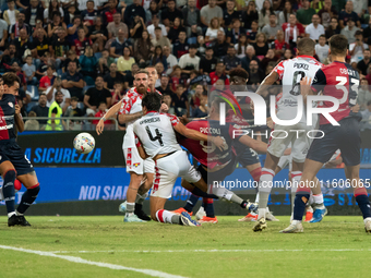 Roberto Piccoli (#91 Cagliari Calcio) during the Italy Cup Frecciarossa match between Cagliari Calcio and US Cremonese in Italy, on Septembe...