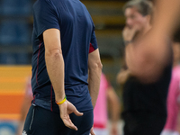 Davide Nicola coaches Cagliari Calcio during the Italy Cup Frecciarossa match between Cagliari Calcio and US Cremonese in Italy, on Septembe...