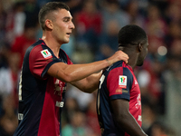 Zito Luvumbo (#77 Cagliari Calcio) during the Italy Cup Frecciarossa match between Cagliari Calcio and US Cremonese in Italy, on September 2...